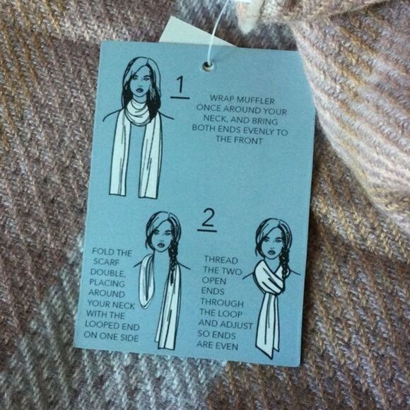 ISA & Stef Reversible Oblong Muffler Scarf Wrap‎ One Size NWT - Picture 12 of 13